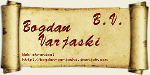 Bogdan Varjaški vizit kartica